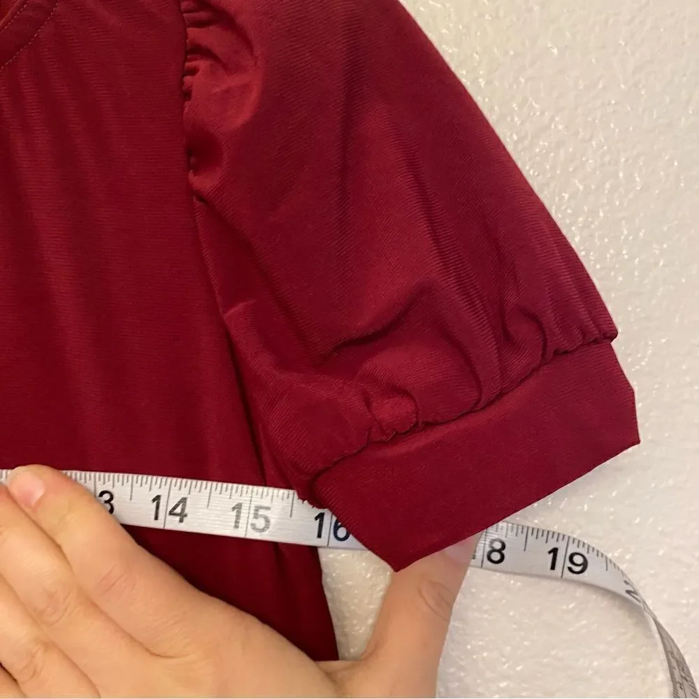 Kelle dance lyrical costume burgundy 2 piece babydoll dress and briefs adult SA